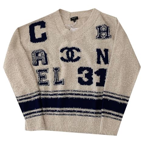 pull chanel femme beige|Chanel cardigan pullover.